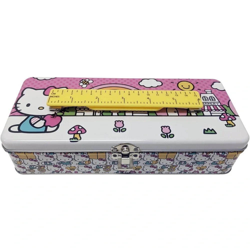 Sanrio Hello Kitty Pencil Box with Ruler Handle
